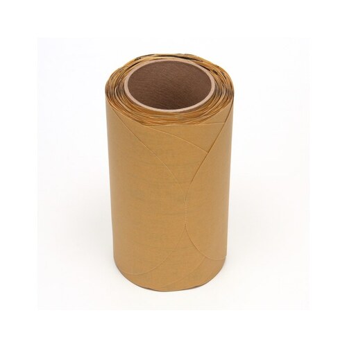 0 216U Series Abrasive Disc Roll, 8 in Dia, P400 Grit, PSA, Gold