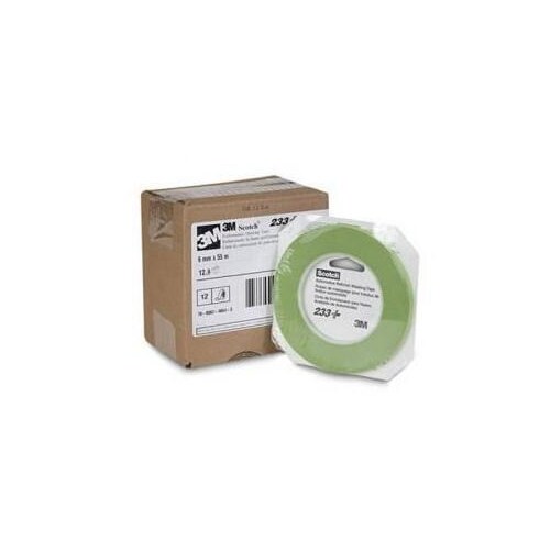 233+ Series Performance Masking Tape, 55 m x 6 mm, Green