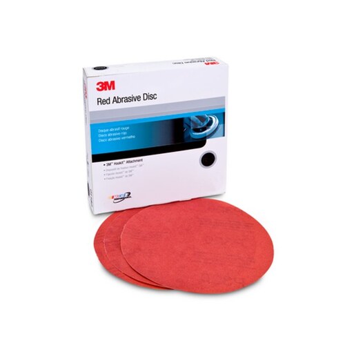 Aluminum Oxide Red Hook & Loop Disc - Paper Backing - A Weight - 400 Grit - 6" Diameter - pack of 50