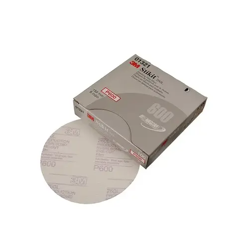 260L Aluminum Oxide Disc - Extra Fine Grade - P600 Grit - 6" Diameter - pack of 100