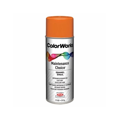 21161 Safety Orange Alkyd Enamel Paint - 16 oz Aerosol Can - 11 oz Net Weight