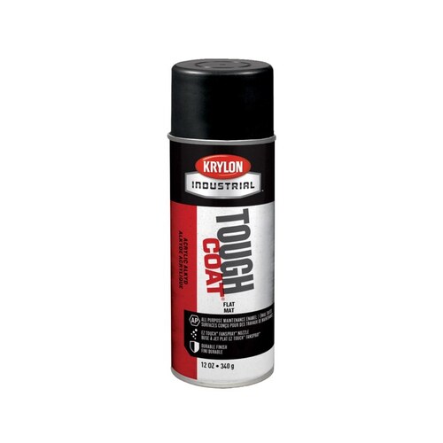 37257 Black Semi-Matte Alkyd Enamel Paint - 16 oz Aerosol Can - 12 oz Net Weight