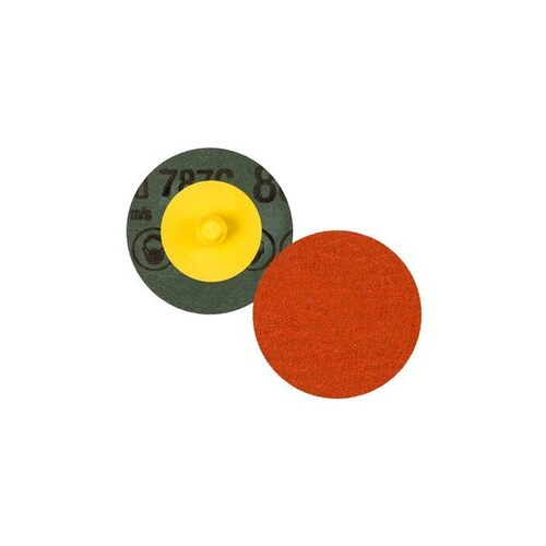 787C Ceramic Orange Quick Change Fibre Disc - Fibre Backing - 80+ Grit - 3" Diameter