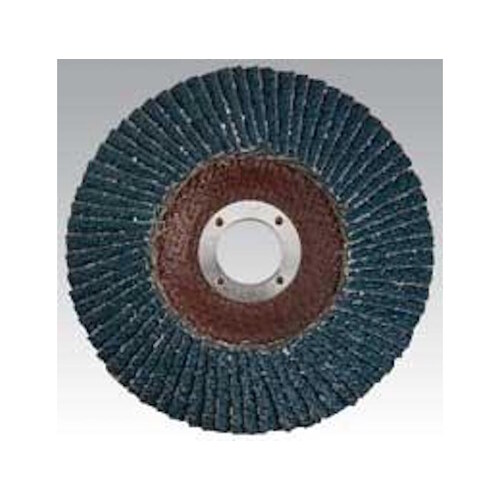Coated Type 27 Alumina Zirconia Flap Disc - 40 Grit - Coarse - 4 1/2" Diameter - 7/8" Center Hole