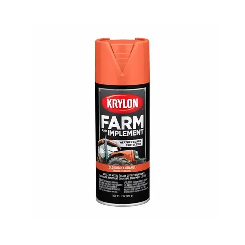 Farm and Implement Paint, High-Gloss, Old Kubota Orange, 12 oz