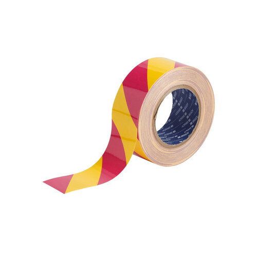 Magenta/Yellow Marking Tape - 2" Width x 100 ft Length - 0.008" Thick