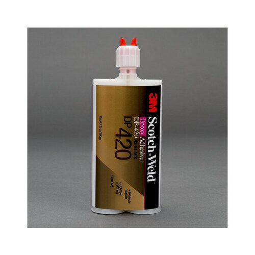 DP420NS Black Two-Part Epoxy Adhesive - Base & Accelerator (B/A) - 400 ml Dual Cartridge