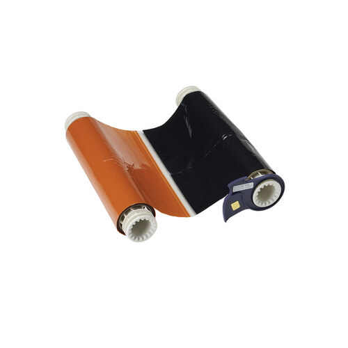 Black / Orange Printer Ribbon Roll - 8.8" Width - Roll