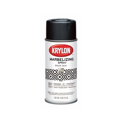 KRYLON I00601 Marbelizing Black Lava Spray Paint - 4 oz Aerosol Can