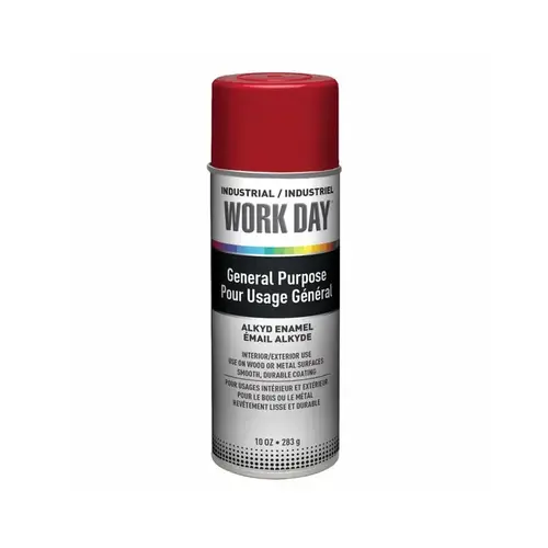 44047 Red Gloss Alkyd Enamel Paint - 16 oz Aerosol Can - 10 oz Net Weight