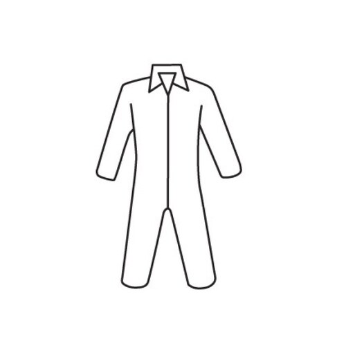 3400 White XL Polypropylene Disposable General Purpose & Work Coveralls - Fits 26" Chest - 29" Inseam