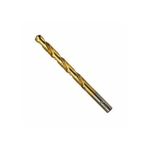 Drill Bit 3/16" X 3-1/2" L High Speed Steel Straight Shank Titanium