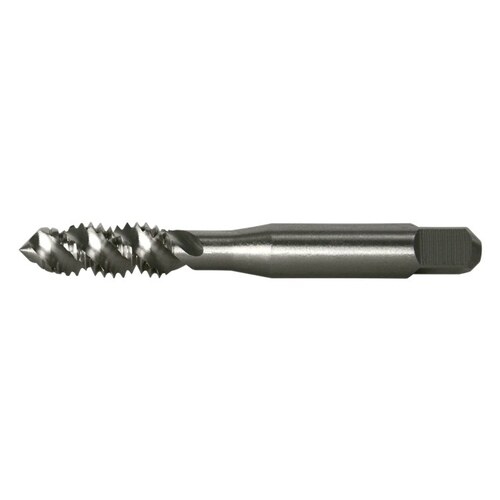 SFGP M10 D6 High Helix Spiral Flute Machine Tap - 3 Flute - Bright Finish - High-Speed Steel - 2.94" Overall Length