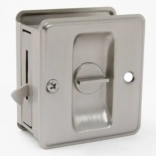 991 Sliding Door Pull Privacy, Satin Chrome