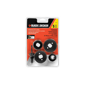 Black Decker 71 120 Hole Saw Kit 5 Piece Steel