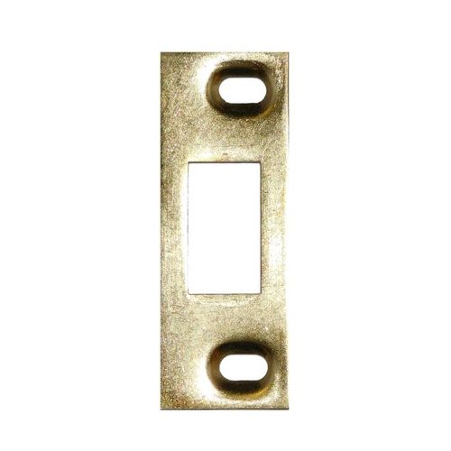 Adjustable Security Strike for Deadbolts Brass Plated Finish