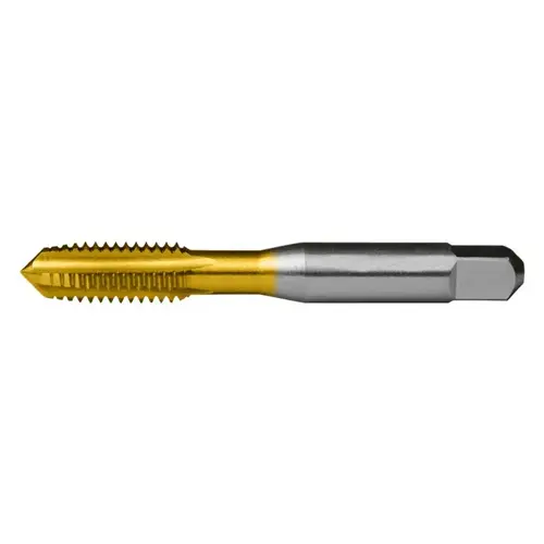 Cleveland C55106 1002-TN #8-36 UNF H2 Plug Hand Tap - 4 Flute - TiN Finish - High-Speed Steel - 2.13" Overall Length - C