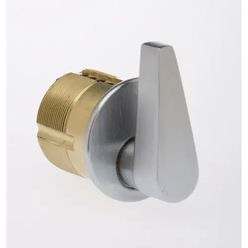 1-1/8" ADA Turn Knob Mortise Cylinder with Adams Rite Cam Satin Chrome Finish