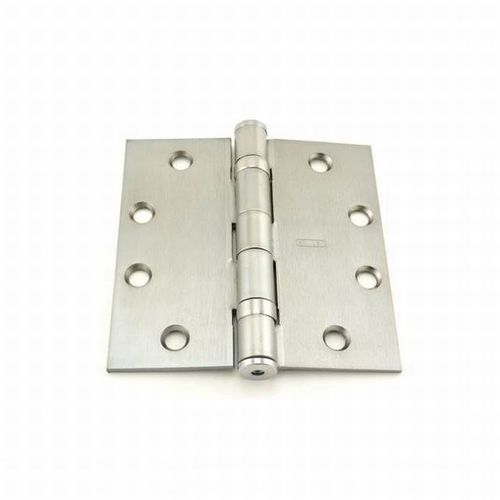 Stanley Security Solutions FBB17941226D 4-1/2" x 4-1/2" Steel Full Mortise Ball Bearing Standard Weight Square Corner Hinge # 068441 Satin Chrome Finish