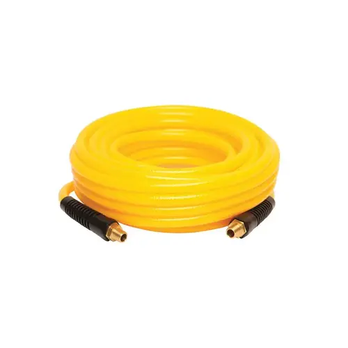 Premium Air Hose, 3/8 in OD, MNPT, Polyurethane, Yellow