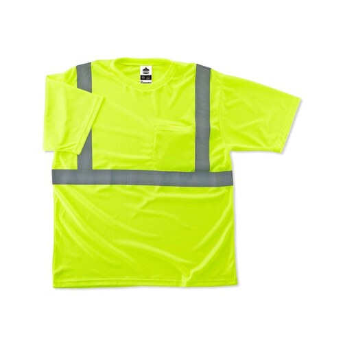 Ergodyne 8289 GloWear  Medium Hi Vis Lime Type R Class 2 T-Shirt