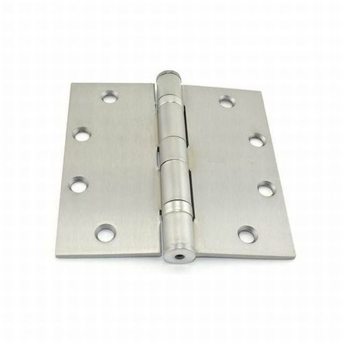 Stanley Security Solutions FBB179526D 5" x 5" Steel Full Mortise Ball Bearing Standard Weight Square Corner Hinge # 068624 Satin Chrome Finish