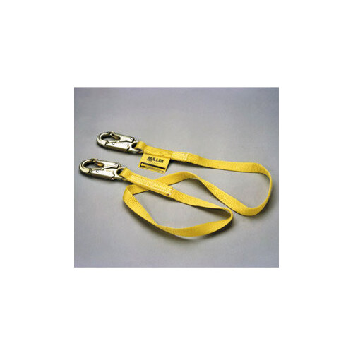 213WLS Yellow Polyester Webbing Positioning & Restraint Lanyard - 3 ft 1" Length