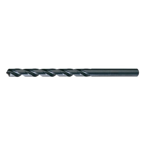 120 17/32" Taper Length Drill - Radial 118 Point - 4.75" Spiral Flute - Right Hand Cut - 8" Overall Length - High-Speed Steel - 0.5312" Shank
