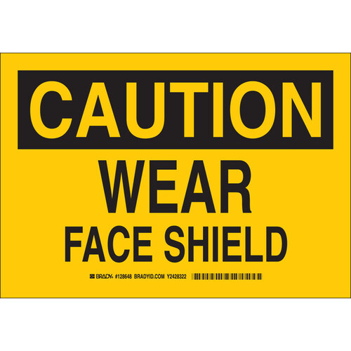 B-302 Polyester Rectangle Yellow PPE Sign - 14" Width x 10" Height - Laminated