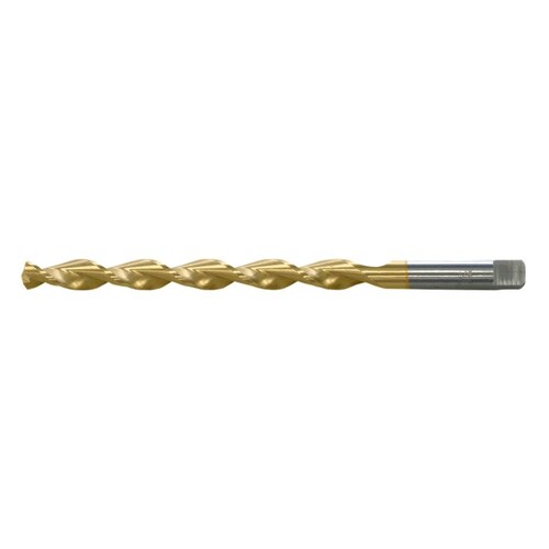 120DH-TN 15/64" Parabolic Taper Length Drill - Notched 135 Point - 4.8125" Spiral Flute - Right Hand Cut - 6.125" Overall Length - High-Speed Steel - 0.2344" Shank