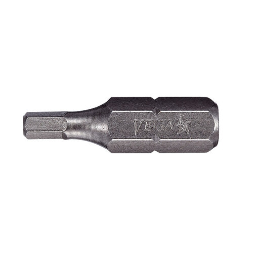 Insert Hex Driver Bit - 1/4" Tip - 1/4 in-Hex Shank - 1" Length - S2 Modified Steel