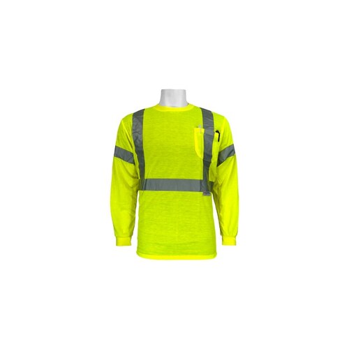 Bal ve -009 Lime Polyester Reflective Shirt - Long-Sleeve Shirt - ANSI Class 3 Rating