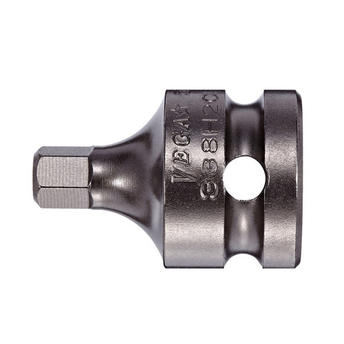 Socket Hex Driver Bit - 8 mm Tip - 1/2 in-Square Shank - 1 1/2" Length - S2 Modified Steel