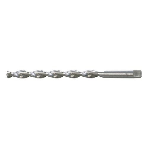 120DH 5/8" Parabolic Taper Length Drill - Notched 135 Point - 6.5" Spiral Flute - Right Hand Cut - 8.75" Overall Length - High-Speed Steel - 0.625" Shank