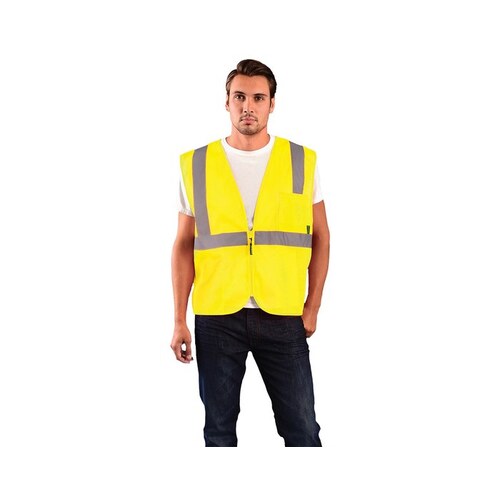 ECO-IMZ Yellow 3XL Polyester Mesh Standard Vest - 2 Pockets - Fits 52" Chest