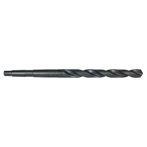 S209 1 1/4" Taper Shank Drill - 7 7/8" Flute - Right Hand Cut - 12 1/2" Overall Length - High-Speed Steel - 0