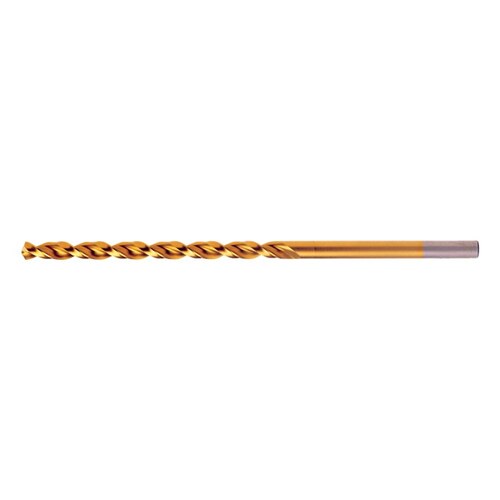 2575-TN 5/16" Wide Land Parabolic Taper Length Drill - Split 135 Point - 4" Spiral Flute - Right Hand Cut - 6.375" Overall Length - M42 High-Speed Steel - 8% Cobalt - 0.3125" Shank - C