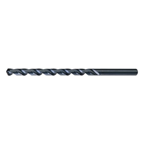 120X 29/64" Extra Length Drill - Notched 118 Point - 7.5" Spiral Flute - Right Hand Cut - 10" Overall Length - High-Speed Steel - 0.4531" Shank