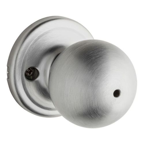 Huntington Privacy Door Lock with New Chassis with 6 Way Adjustable Latch and Round Corner Strike Satin Chrome Finish