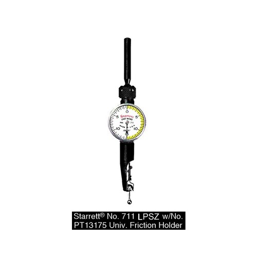 Starrett 711LPSZ White Half Shaded Last Word Dial Test Indicator
