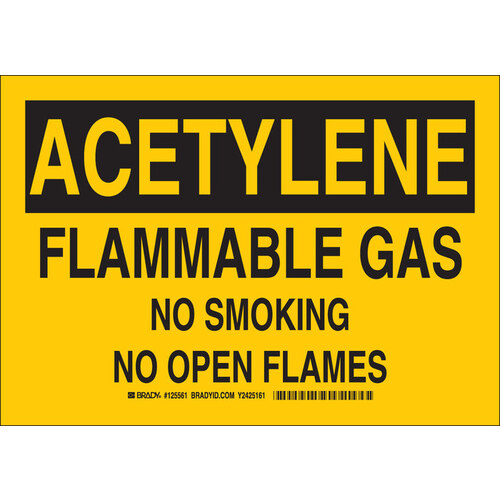 B-401 Polystyrene Rectangle Flammable Material Sign - 10" Width x 7" Height
