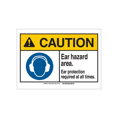 B-302 Polyester Rectangle White PPE Sign - 10" Width x 7" Height