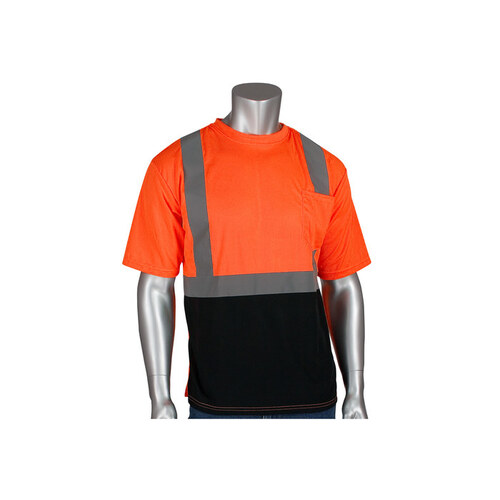 Type R Orange/Black Birdseye Mesh High-Visibility Shirt - T-Shirt - ANSI Class 2 Rating