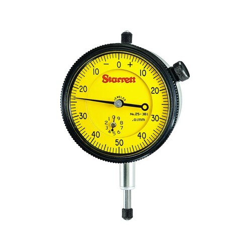 Starrett 25-381J-8 Yellow Dial Indicator - 8mm Diameter