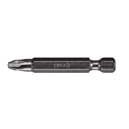 Power Square Driver Bit - #2 Tip - 1/4 in-Hex Shank - 6" Length - S2 Modified Steel