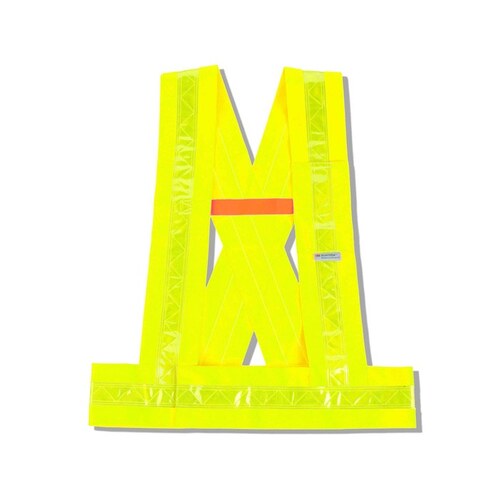 Type 0 Lime XL/2XL Oxford Polyester Solid High-Visibility Sash - 1 Pockets