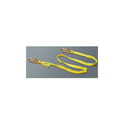 219WRS Yellow Polyester Webbing Shock-Absorbing Lanyard - 7 ft Length