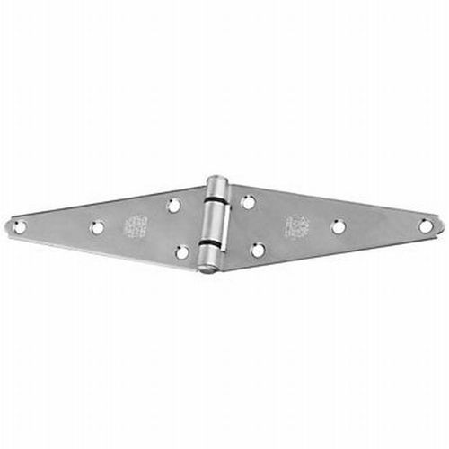 6" Heavy Strap Hinge with No Screws # S141-500 Zinc Plated Finish