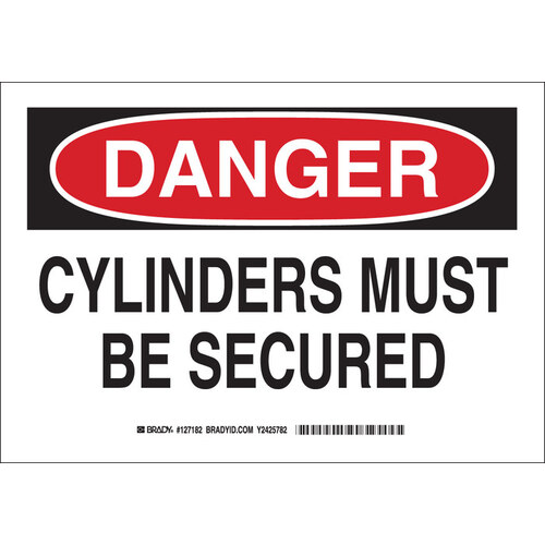 B-302 Polyester Rectangle White Chemical Storage Sign - 14" Width x 10" Height - Laminated