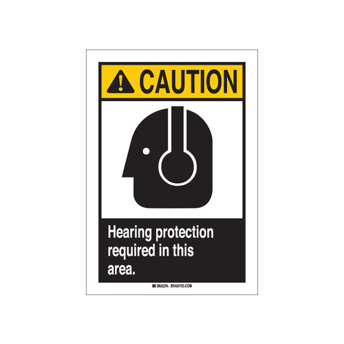 B-401 Polystyrene Rectangle White PPE Sign - 7" Width x 10" Height